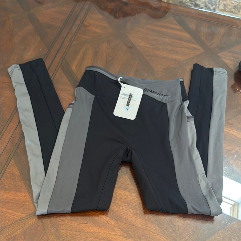 Gymshark Black and Gray Compression Leggings